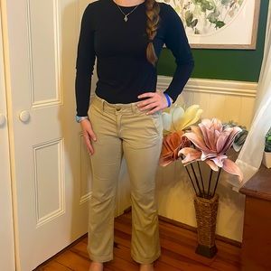 American Eagle Kick Boot Khakis: size 8 x-short